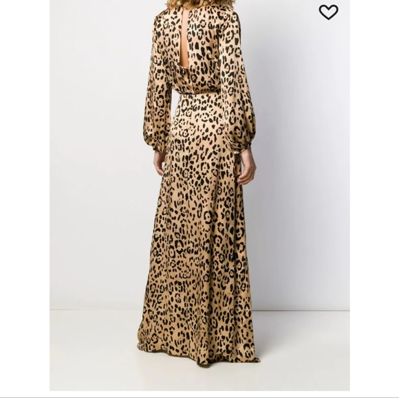 Temperley London Piera leopard-print silk gown us size 6 uk10 - Picture 12 of 15